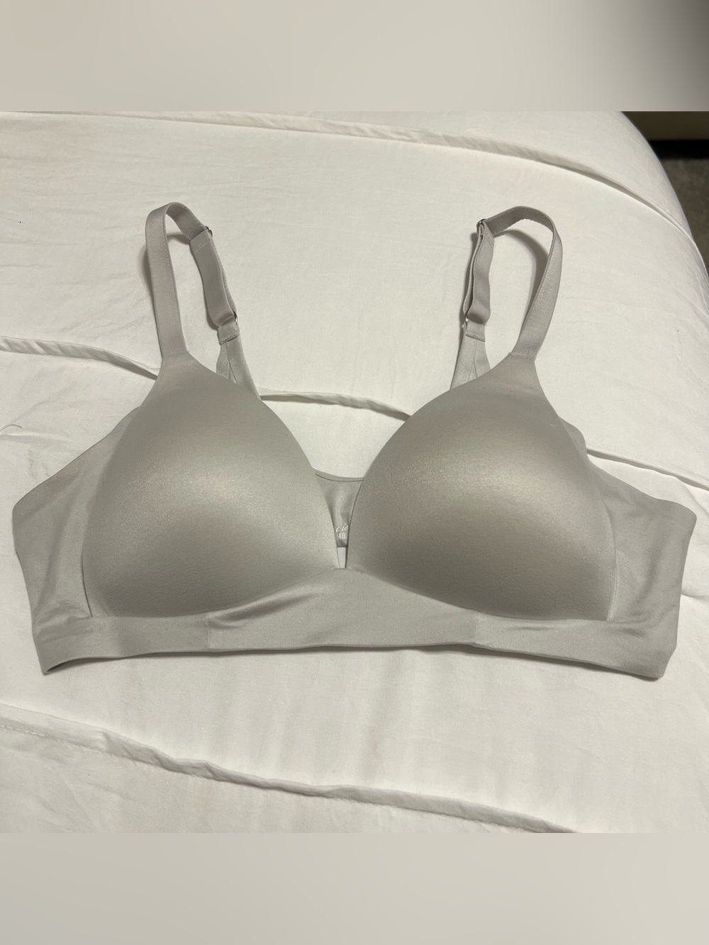 Aerie Real Sunnie Wireless Light Gray Comfort T-Shirt Bra